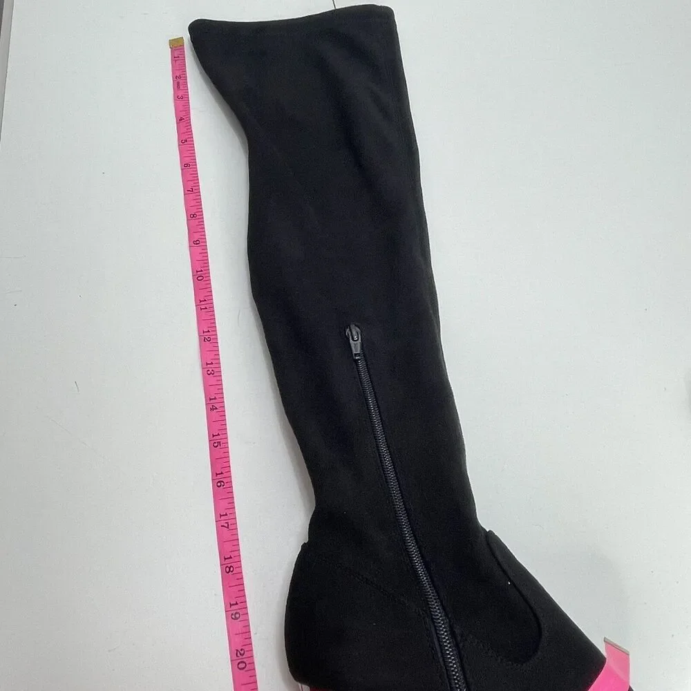 Carlos by Carlos Santana Womens Quantum Thigh High Tall Boots Mirror Heel Sz 7